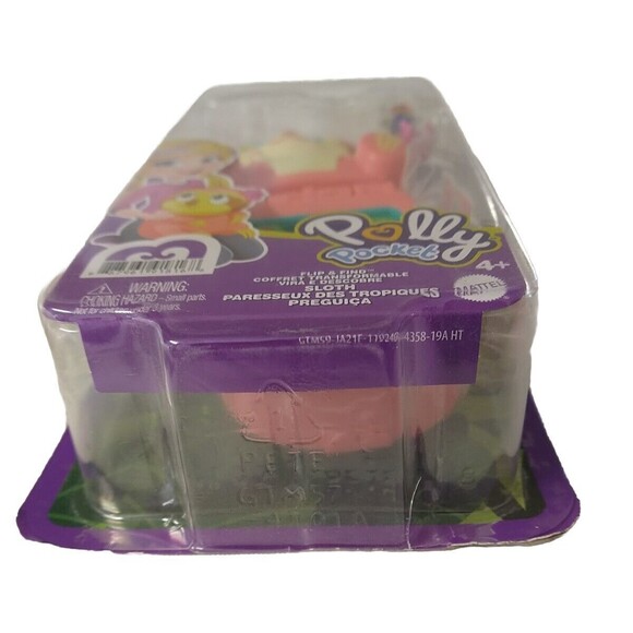Polly Pocket Flip And Find Pink Sloth Playset NIB 2020 - Picture 5 of 5